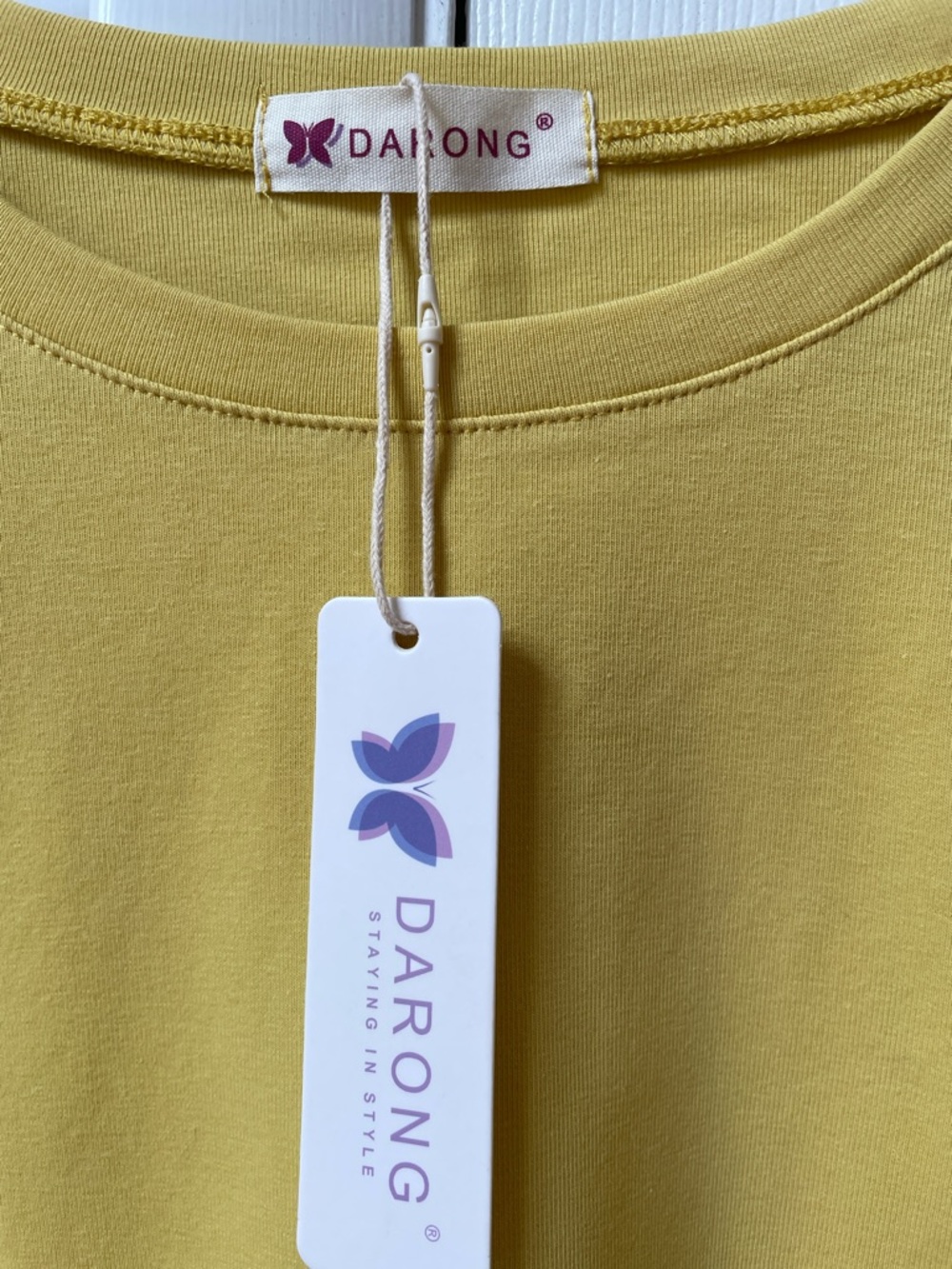 Yellow Ruffle Sleeve Tee - Picture 3 of 3